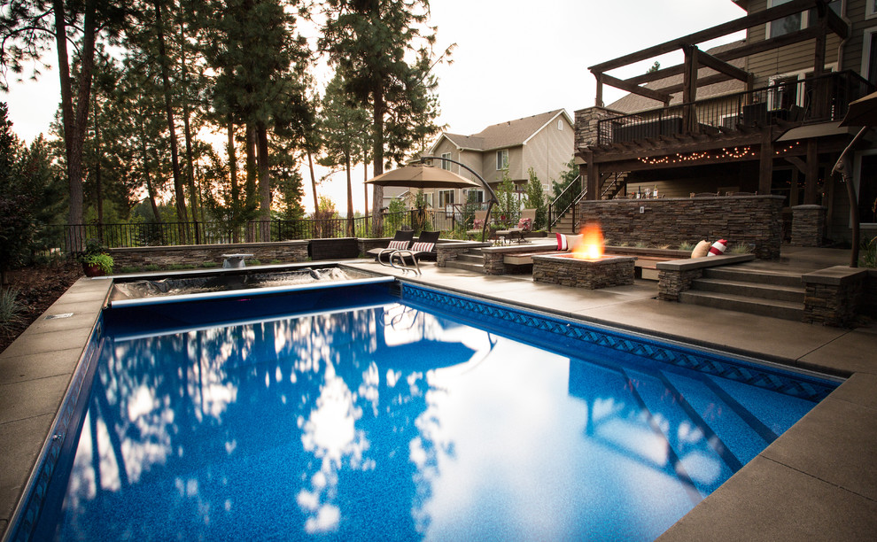 Example of a trendy pool design in Seattle