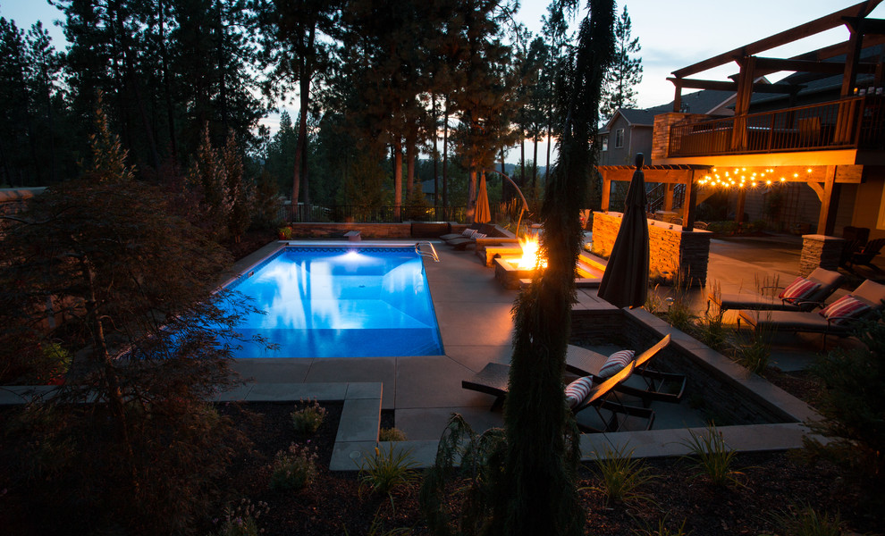 Pool - contemporary pool idea in Seattle