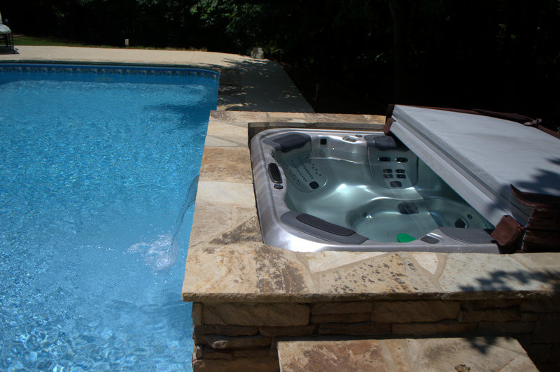 Design ideas for a medium sized classic back rectangular hot tub in Atlanta.