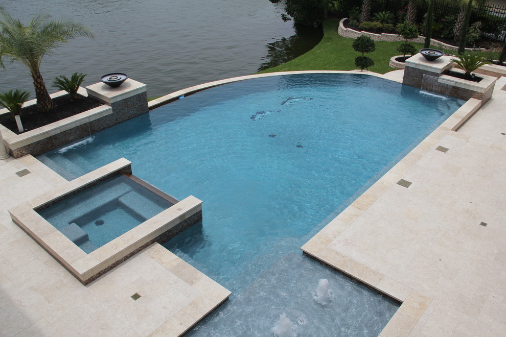 Pool - mediterranean pool idea in Houston