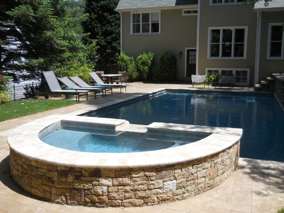 Wet Edge Primera Stone Tahoe Coast Traditional Pool Atlanta by