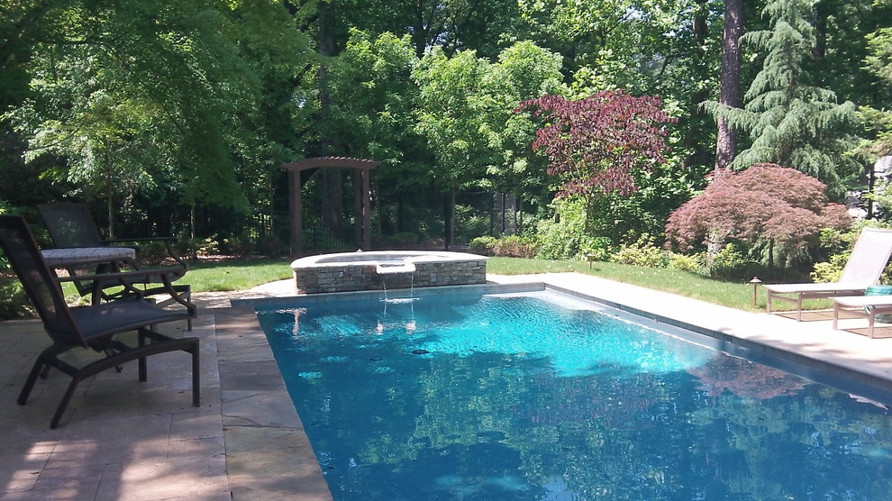 Inspiration for a traditional swimming pool in Atlanta.