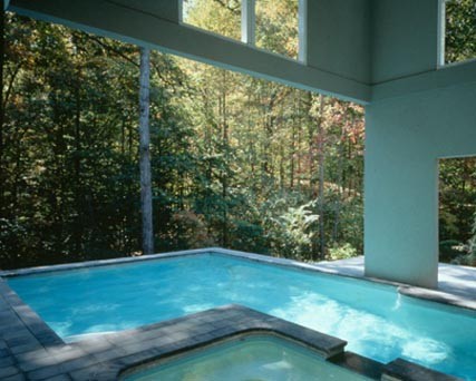 Inspiration for a contemporary pool remodel in Atlanta