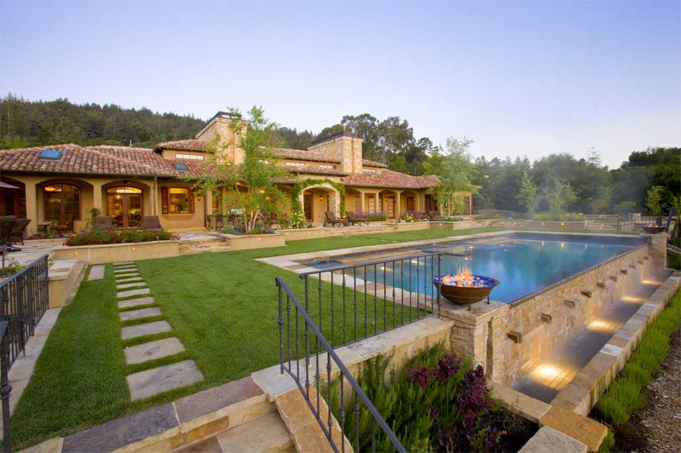Woodside California Mediterranean Pool San Francisco By Michael Tebb Design Houzz