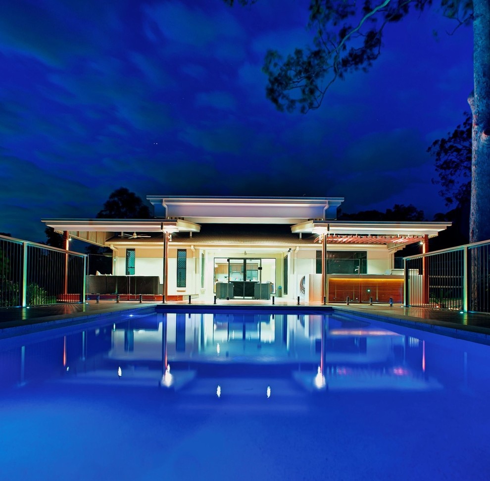 Inspiration for a contemporary swimming pool in Brisbane.