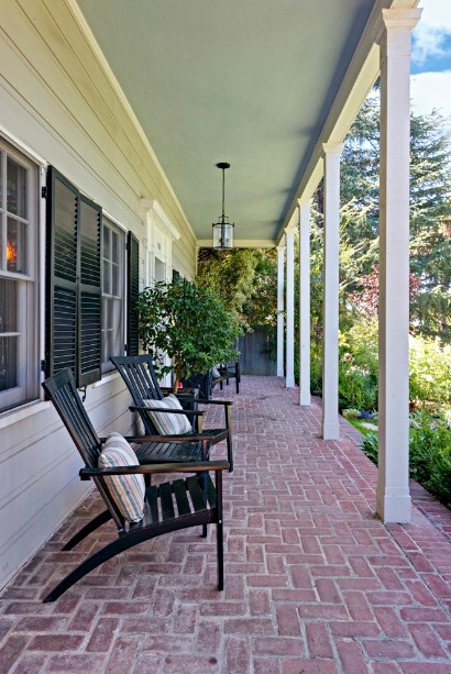 1921 Hancock Park Traditional: Brick Front Porch - Traditional - Porch ...