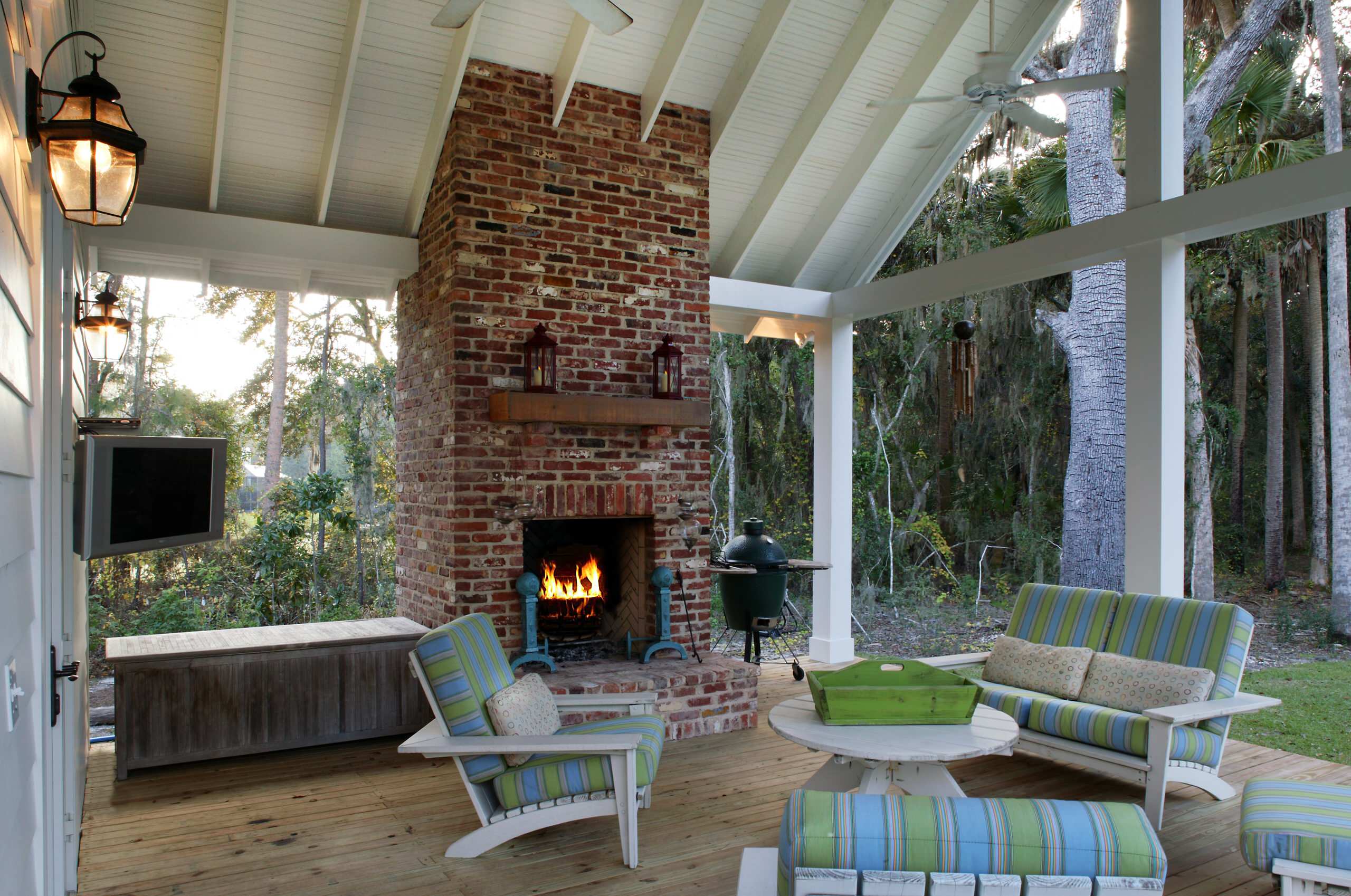 Outdoor Brick Fireplace - Photos & Ideas | Houzz