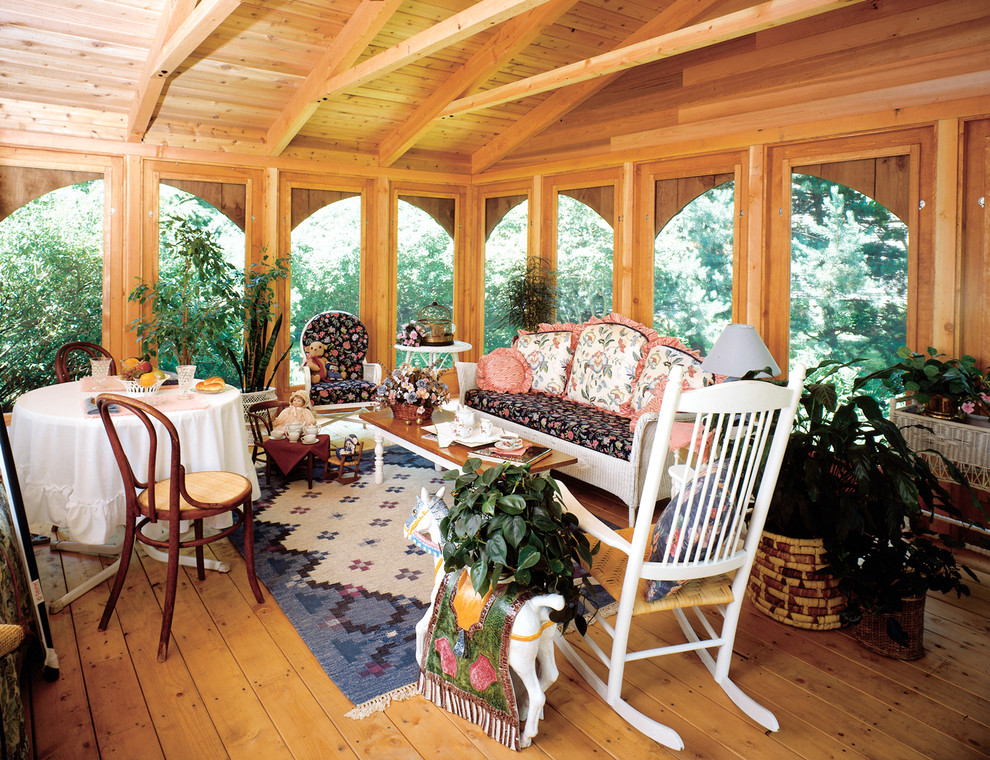 Inspiration för en vintage veranda