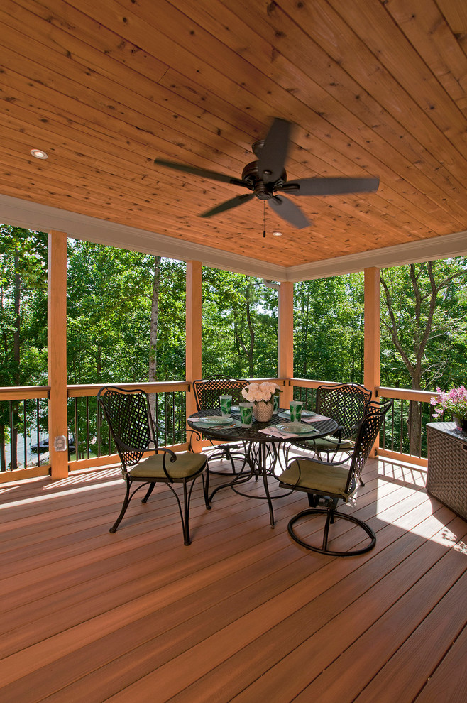 3 Level Deck, Porch and Patio Transitional Porch Atlanta by Atlanta Decking & Fence Co