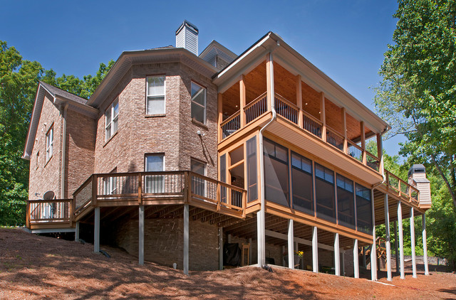 3 Level Deck Porch And Patio Classique Chic Porche Atlanta Par