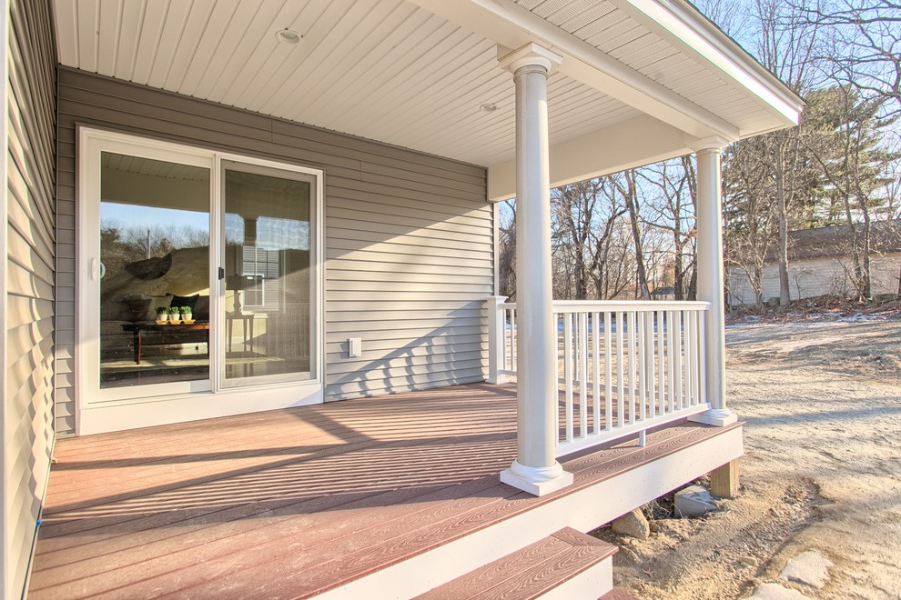 This is an example of a transitional porch design in Boston.