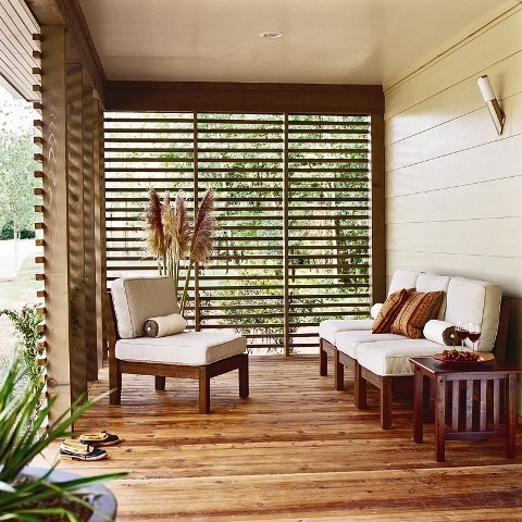 Cette image montre un porche d'entrée de maison minimaliste.