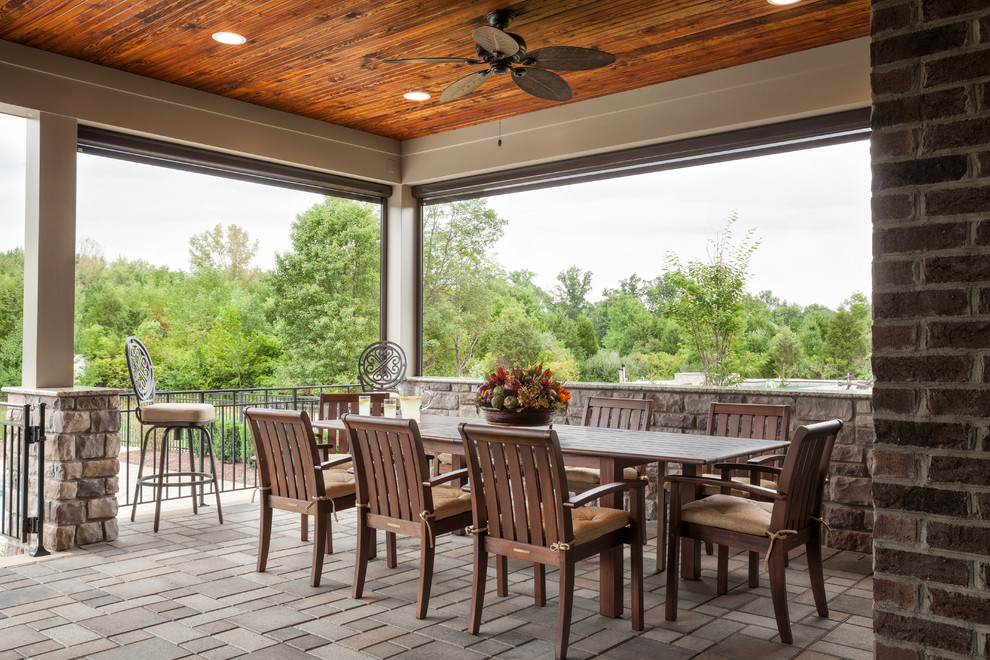 Back Porch Extension in Blue Ash Transitional Porch Cincinnati