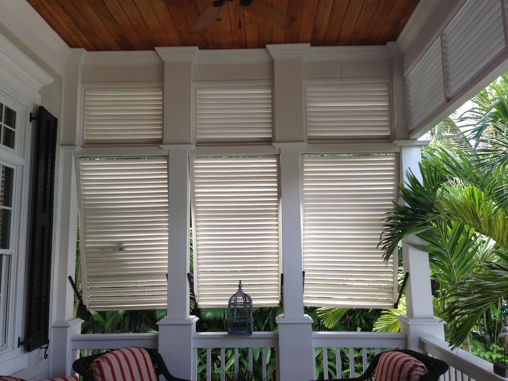 Bahamas Job, outdoor shutters Beach Style Porch Other by