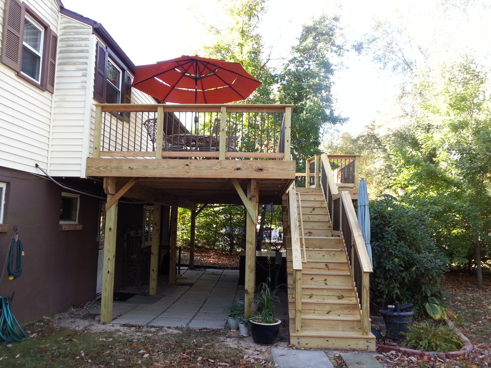 Before & After Transformations Traditional Veranda Baltimore by Fence and Deck