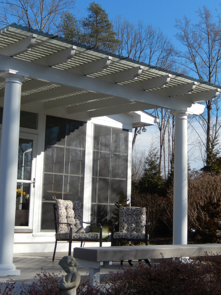 Belews Landing Pergola with Aluminum Rafters and Polycarbonate Roof Veranda Raleigh by
