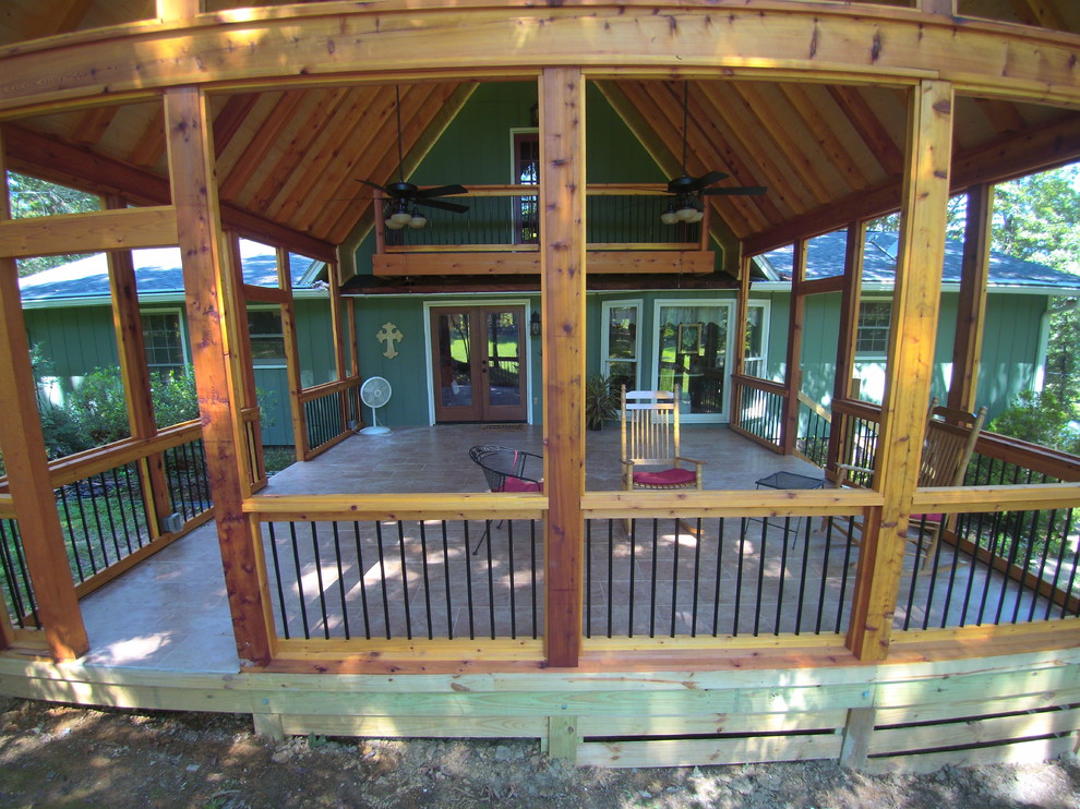 Birmingham Custom Cedar Porch Rustic Porch Birmingham by