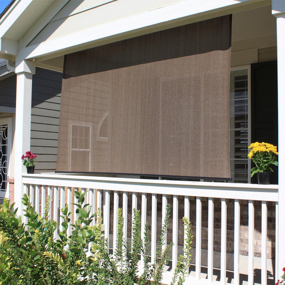 Exterior Solar Shades Traditional Porch Houston by