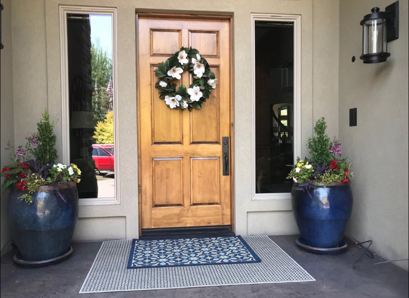 Blue Rustic Sentries Porch Boise by Boise Pottery Houzz