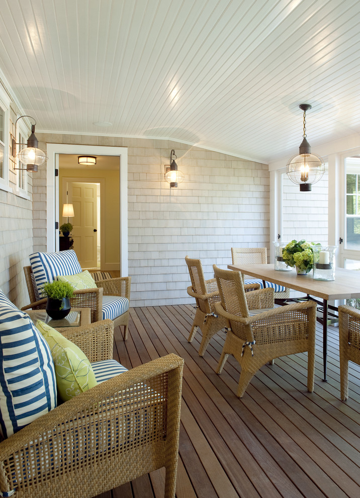 Ornate screened-in porch photo in Boston
