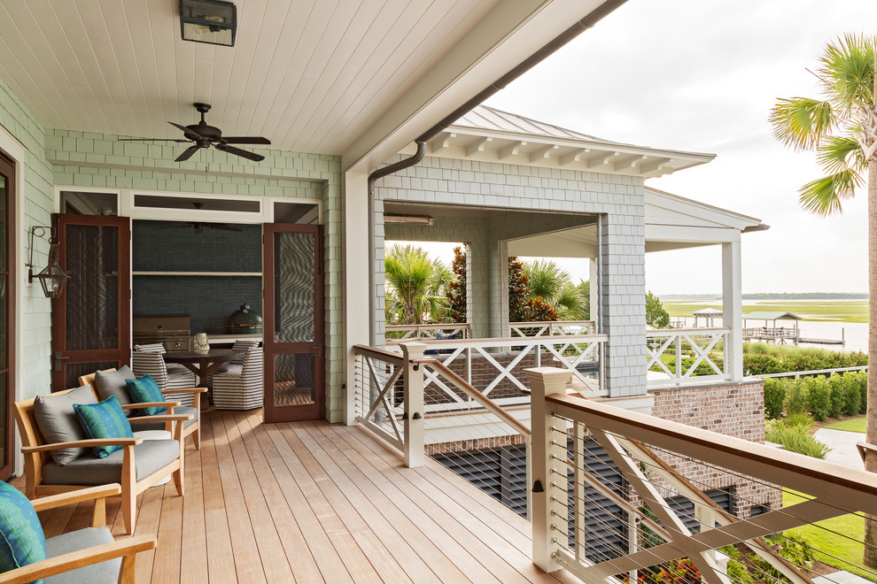 Inspiration for a coastal porch remodel in Charleston