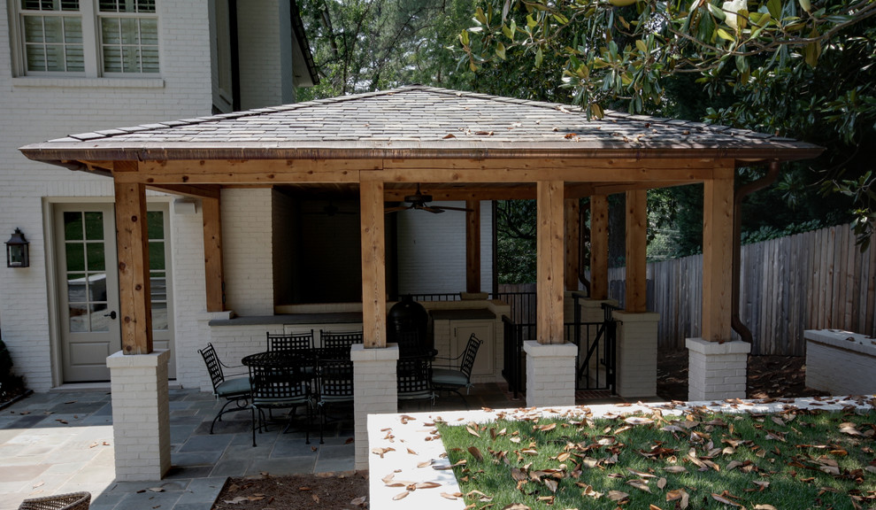Brookhaven Transitional Porch Atlanta by Castro Design Studio