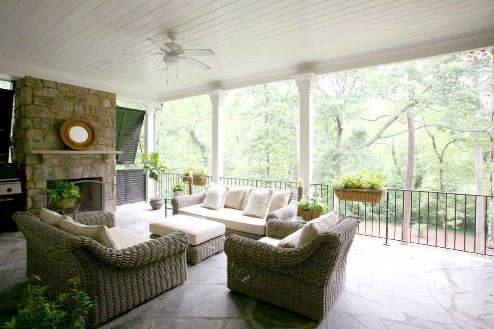 This is an example of a classic veranda in Atlanta.