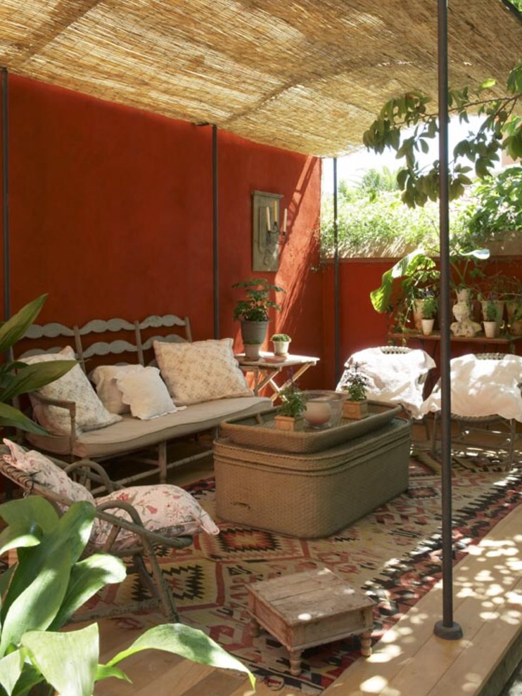 Inspiration for a mediterranean veranda in Other.