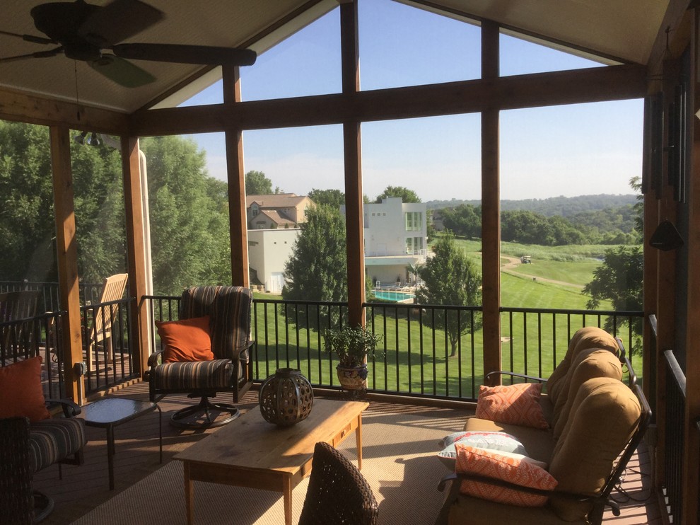 Cathedral ceiling Lenexa KS screened porch Traditional Porch Kansas City by Archadeck of