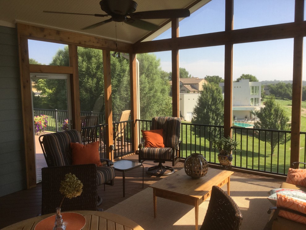Cathedral Ceiling Lenexa KS screened porch Traditional Porch Kansas City by Archadeck of