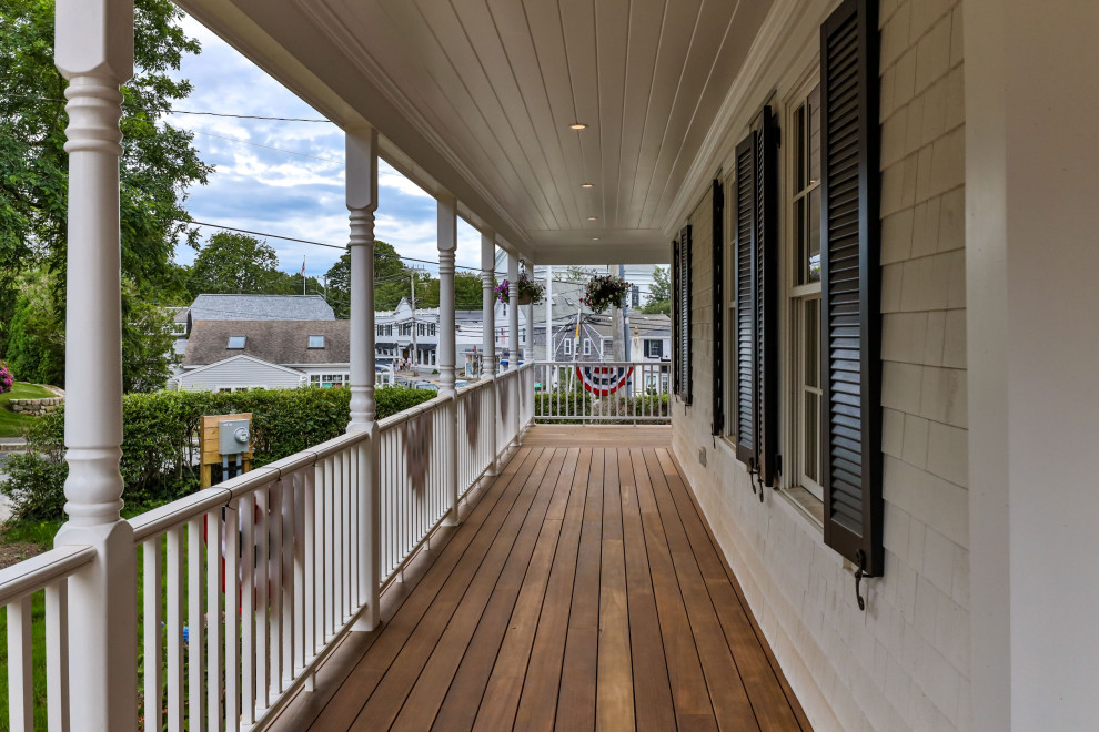 Chatham Village Historic Home Remodel Farmhouse Porch Boston by