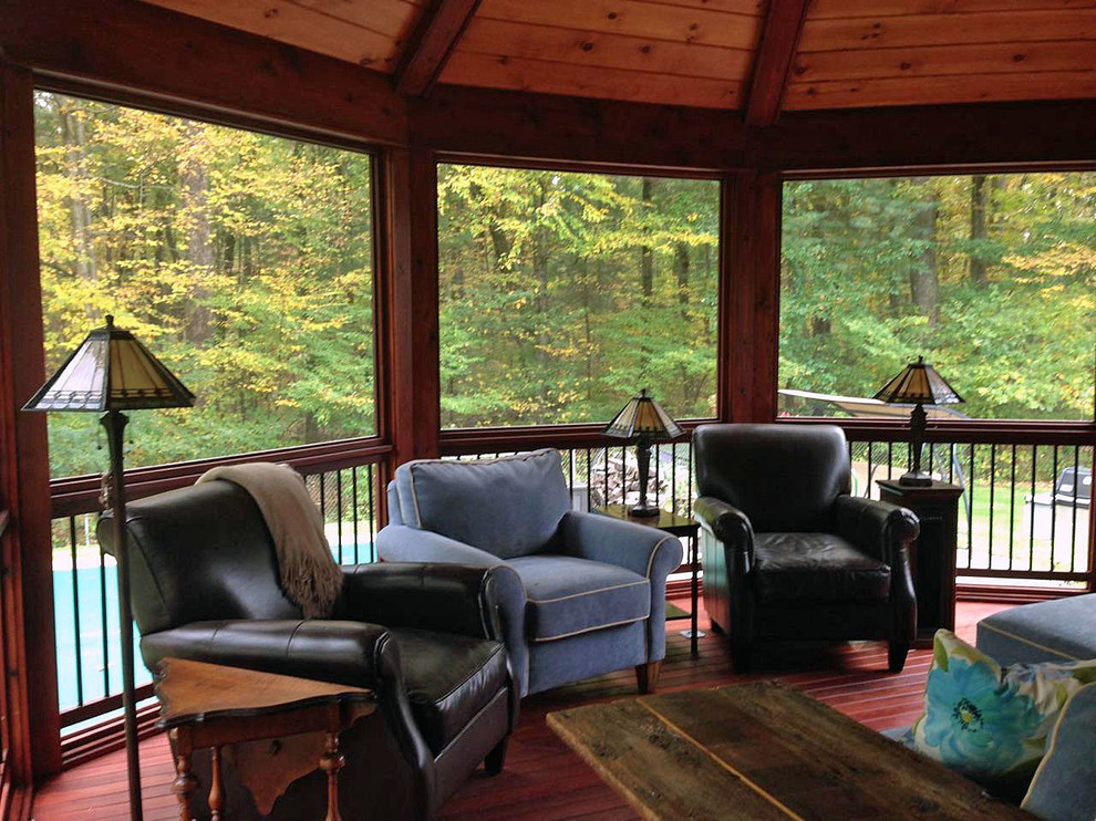 Clifton Park Timberwick Mahogony & Cedar Screened Porch Pregola