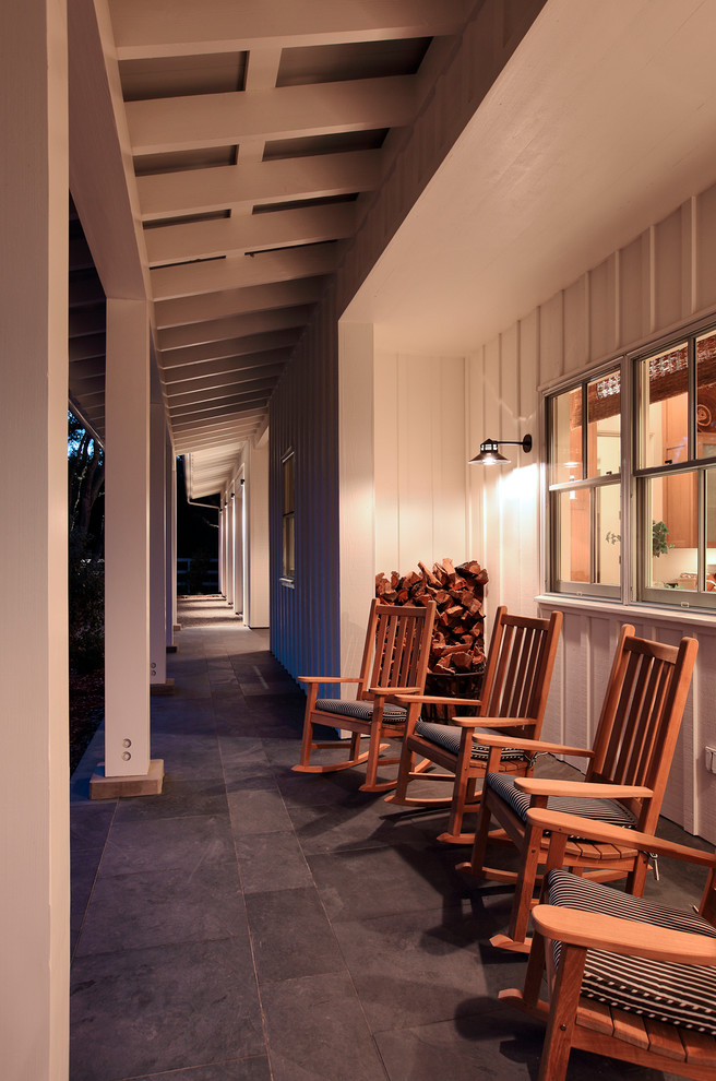 Design ideas for a traditional veranda in San Luis Obispo.