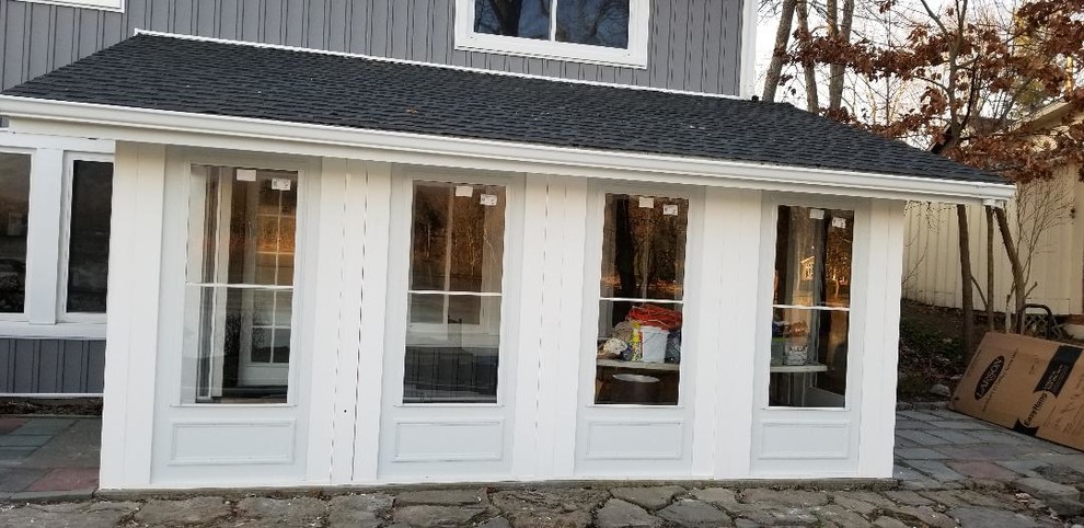 Cette photo montre un porche d'entrée de maison nature.