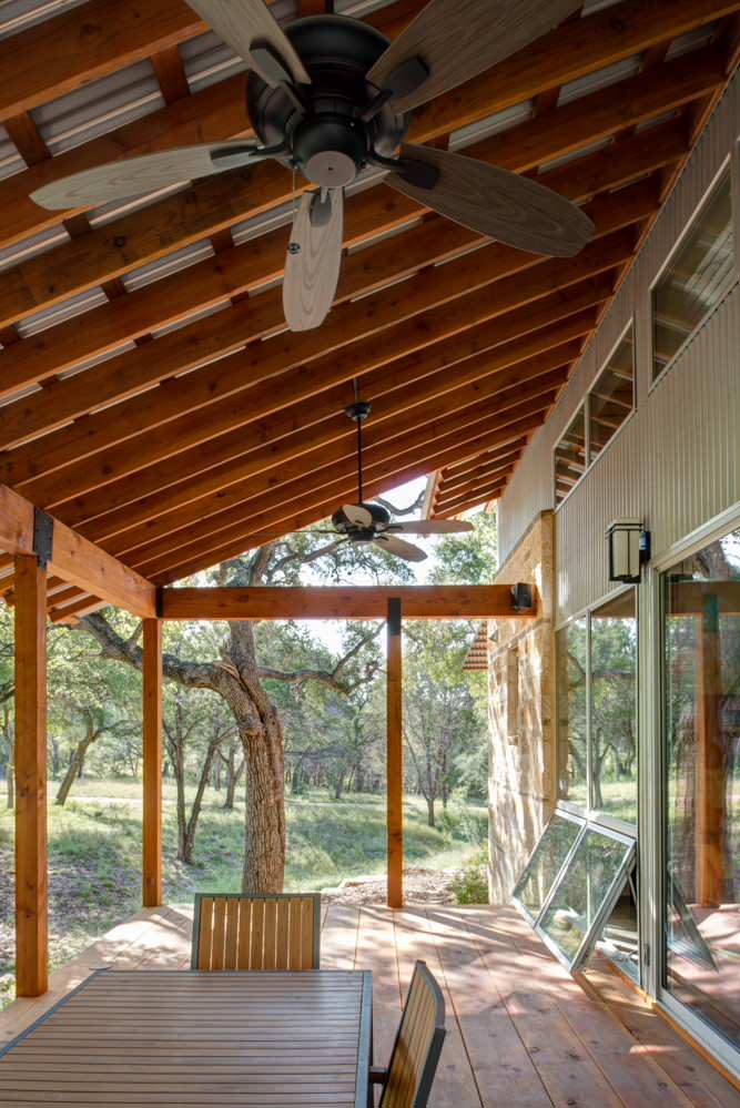 Exposed Rafter Porch Ceiling