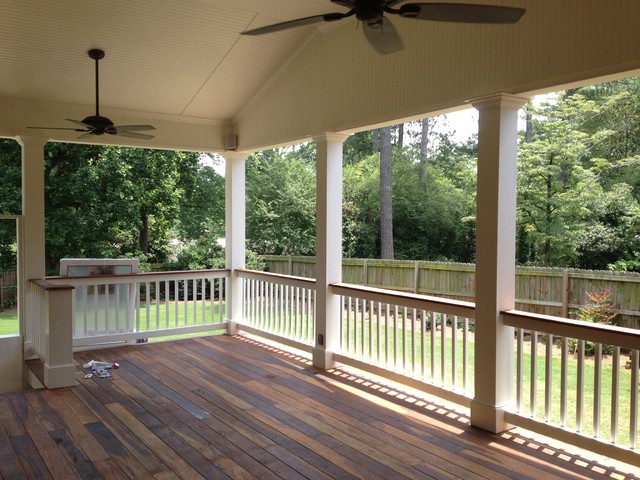 Covered Ipe Wood Deck Traditional Veranda Atlanta By Equis Enterprises Houzz Ie