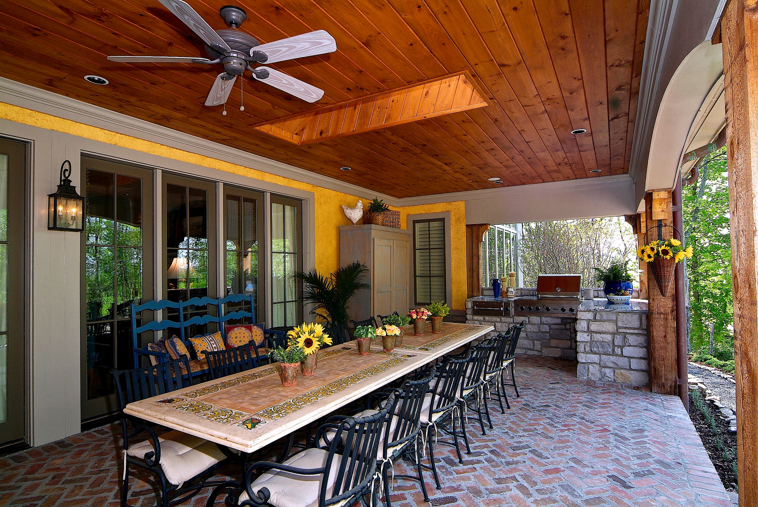 Covered Porch With Built In Grill Traditional Porch Nashville By Forte Building Group Llc Houzz