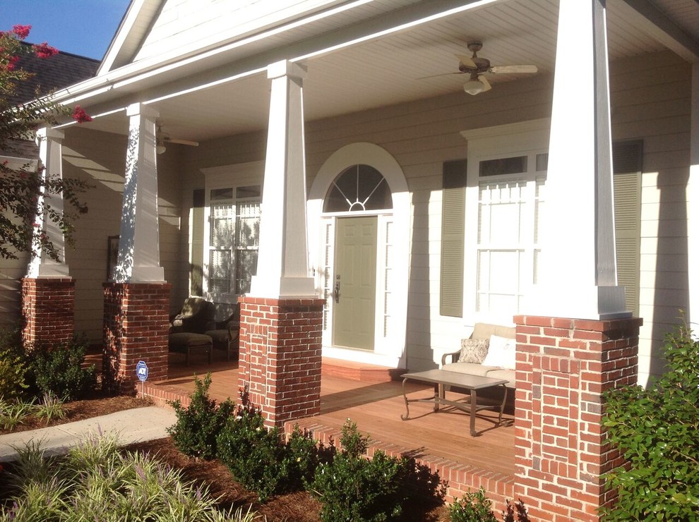 Craftsman Style Front Porch with Brick Accents Craftsman Porch