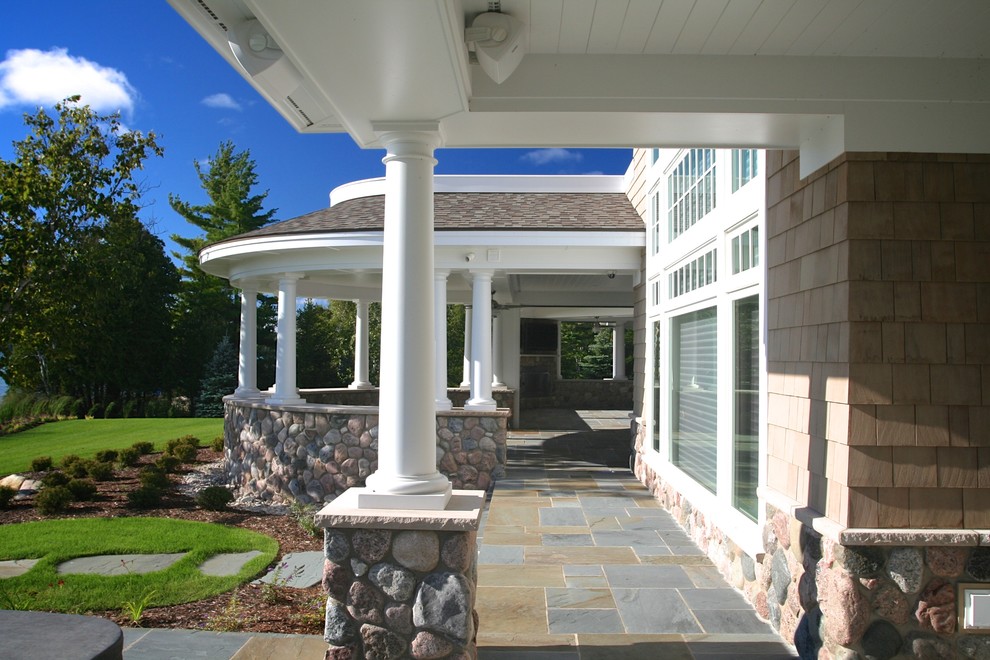 Crystal Lake Custom Home Transitional Porch Other by User Houzz
