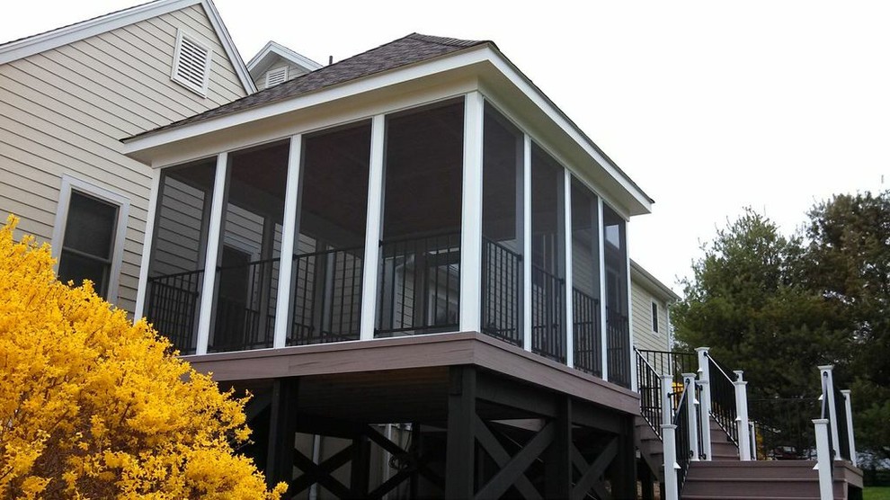 This is an example of a traditional veranda in Bridgeport.