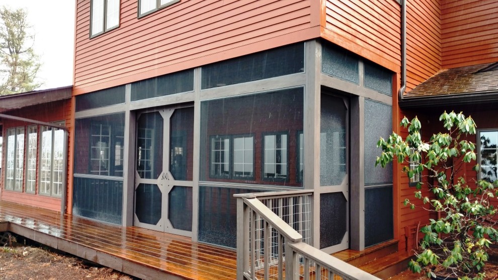 Design ideas for a traditional veranda in Portland Maine.