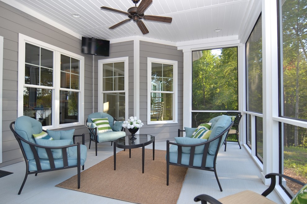 Custom Waterfront Home in Mebane, NC Transitional Porch Raleigh