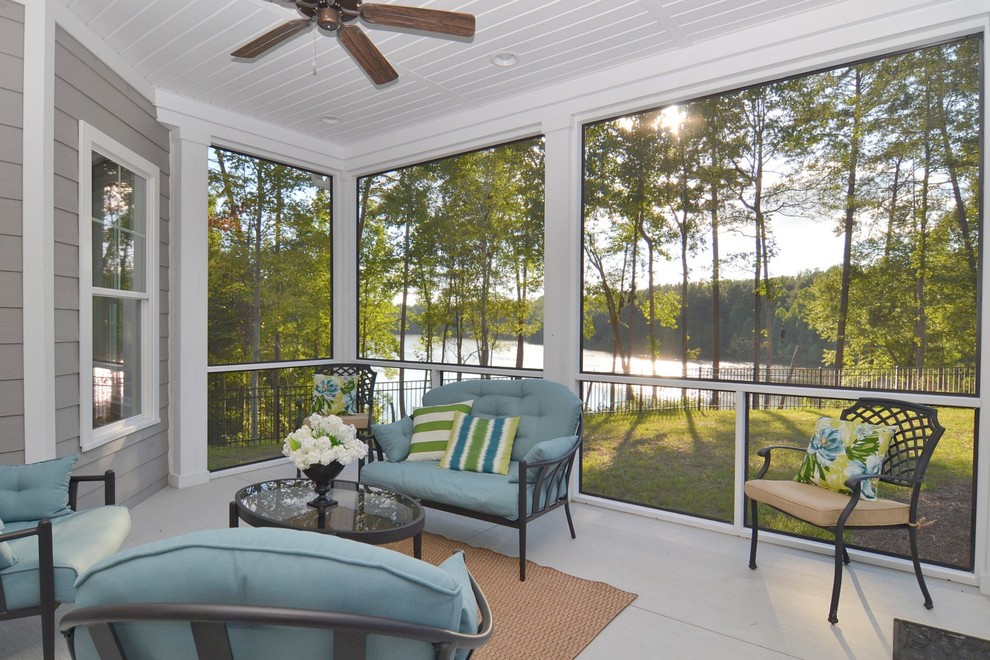 Custom Waterfront Home in Mebane, NC Transitional Porch Raleigh