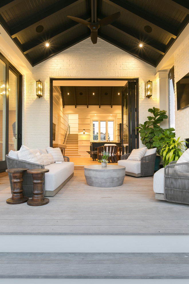 Inspiration for a transitional porch remodel in Charleston