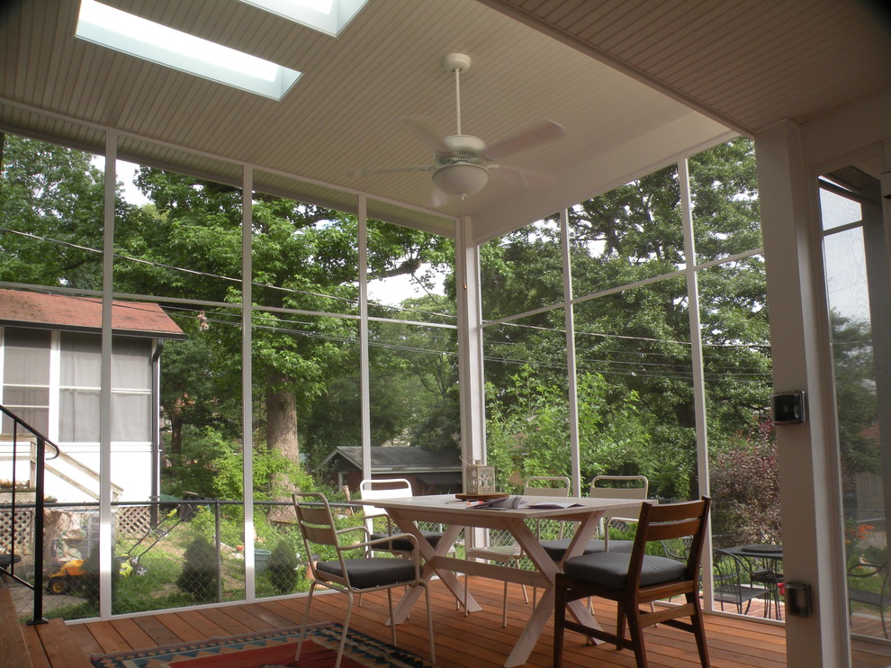 Demun Screenedin Porch and Brick Patio Addition Contemporary Porch