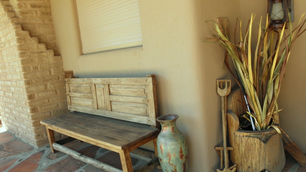 This is an example of a mediterranean porch design in Phoenix.