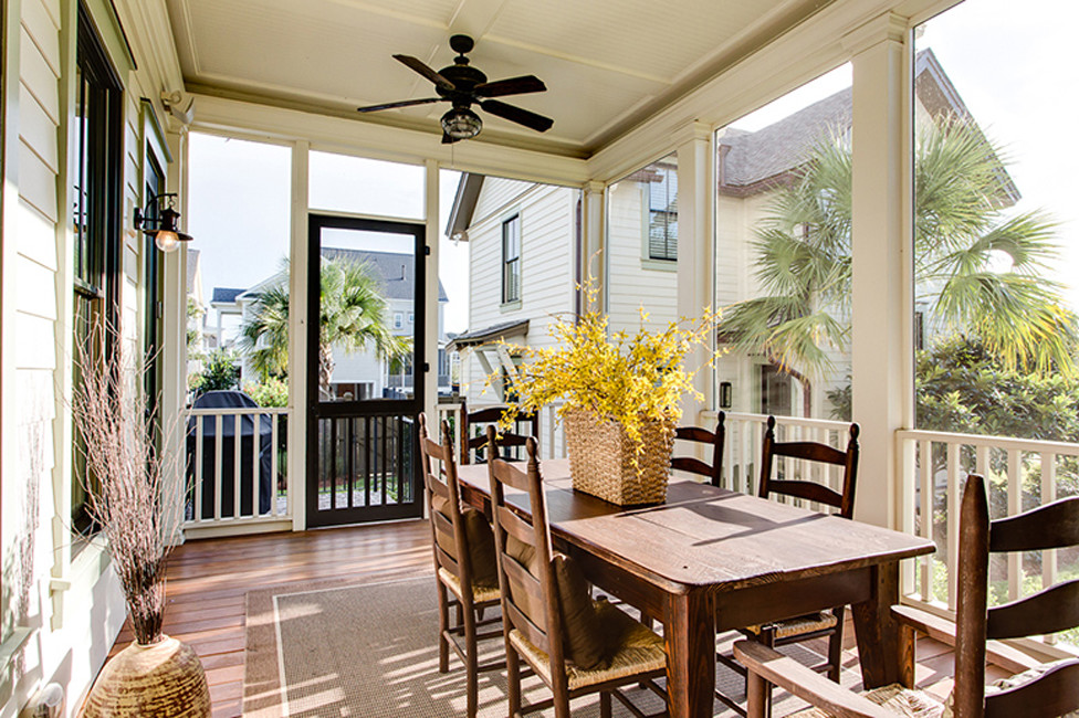 Traditional back veranda in Charleston.