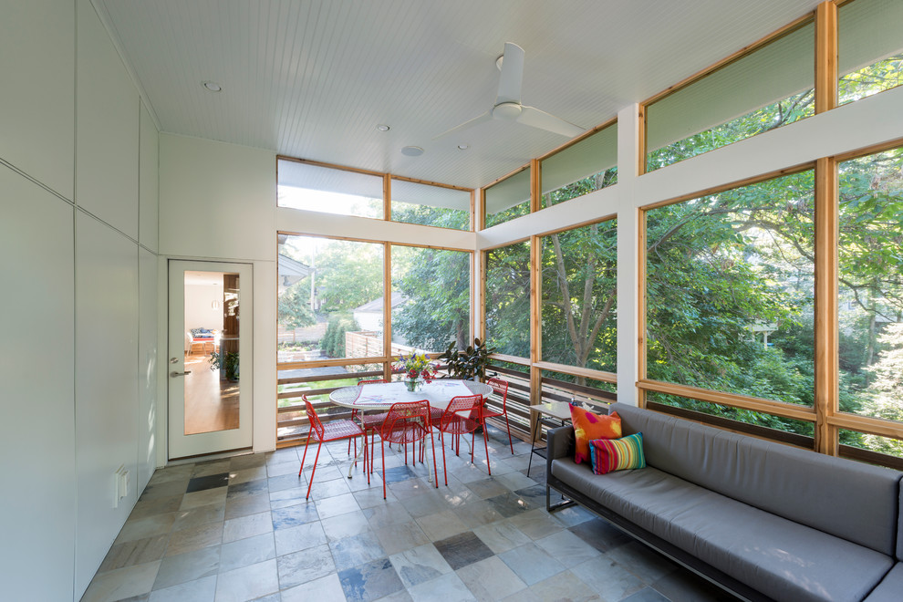 Inspiration for a modern veranda in Minneapolis.