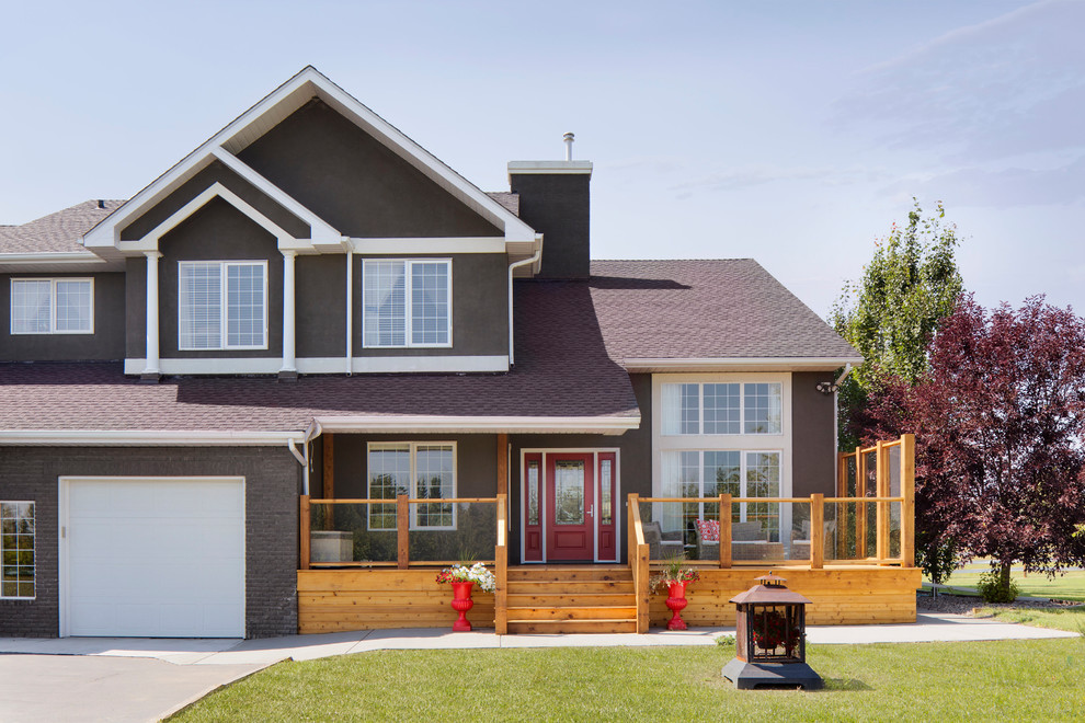Elbow Valley Residence Exterior Traditional Porch Calgary by LD