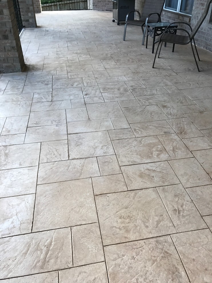 Elegant Stamped & Stained Decorative Concrete Overlay San